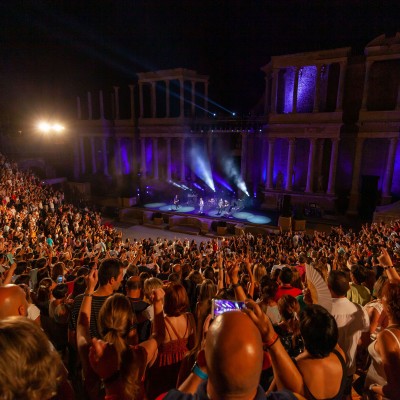 Mérida 30/08/2019. Stoneandmusicfestival, Hombres G .Teatro Romano de Mérida. Foto/ Jero Morales